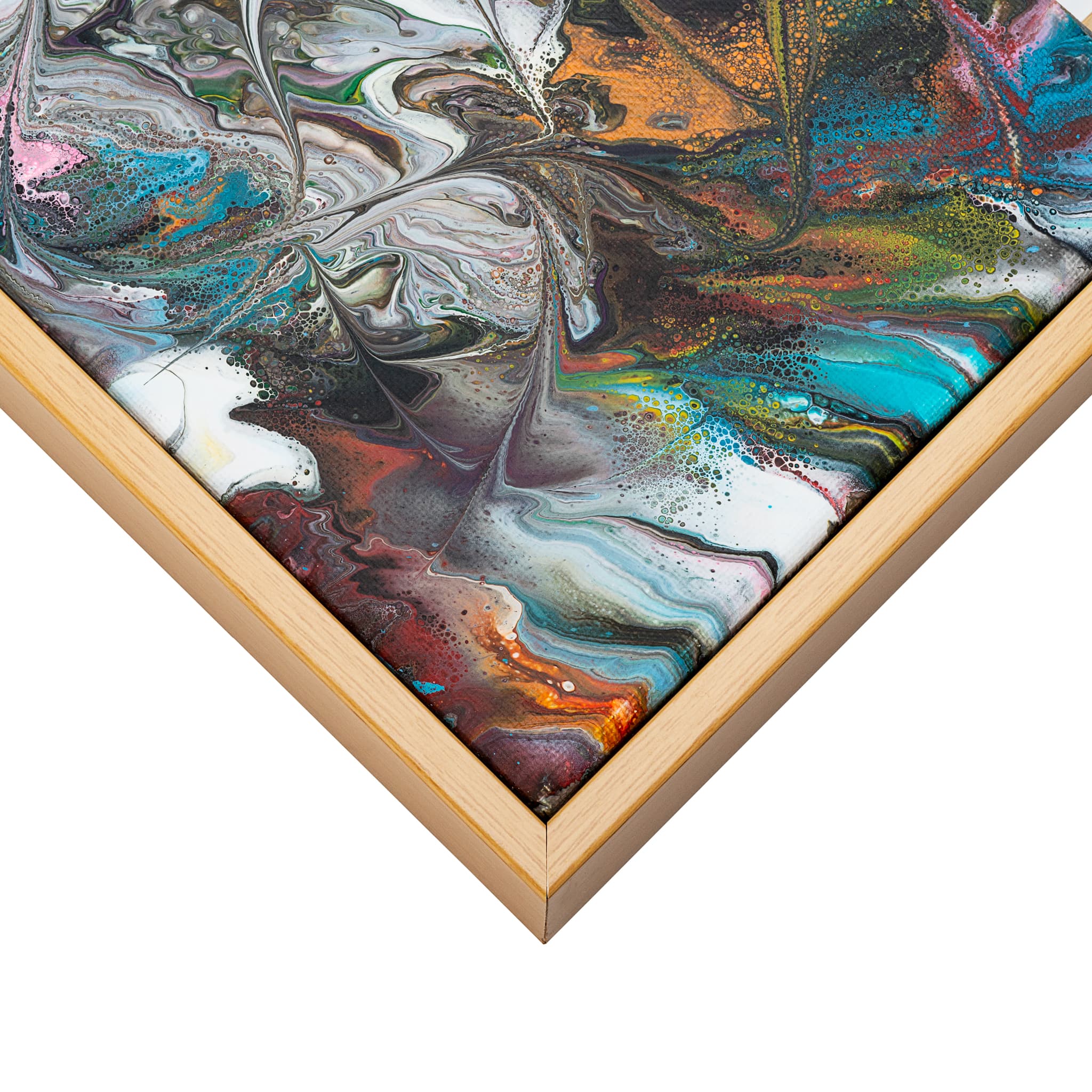 Natural Wood Canvas Frame - Warm wood grain finish
