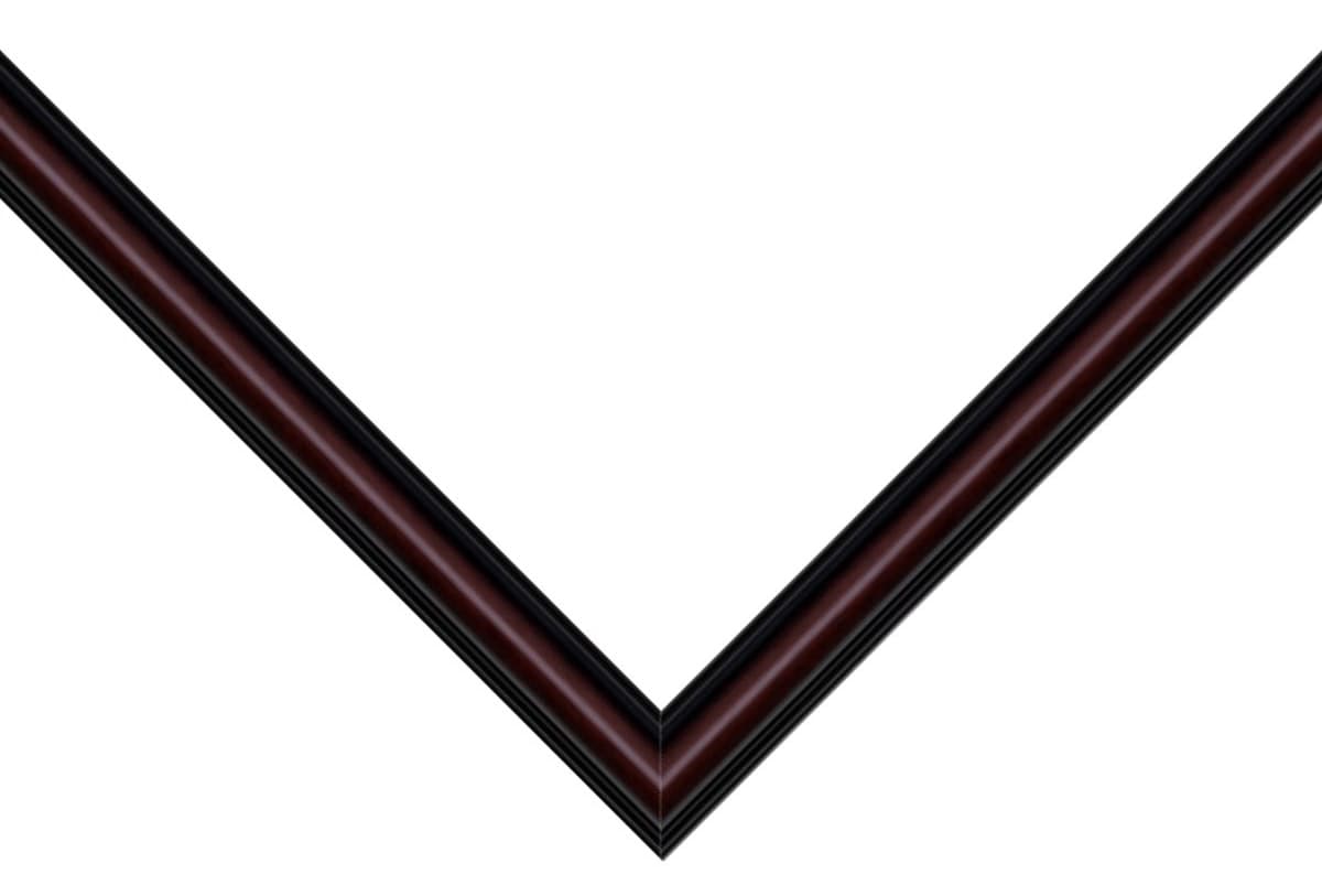 Executive Brown Picture Frame corner detail showing traditional stepped profile with rich mahogany brown finish in elegant 1.25 inch design